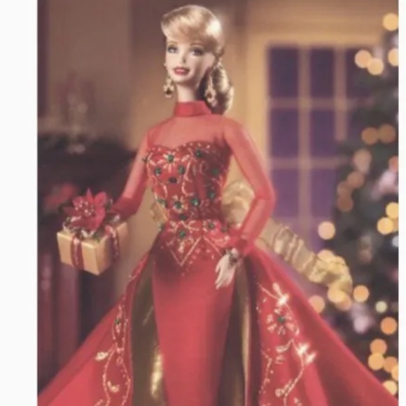 Barbie Vintage “Holiday Gift” 1998 Porcelain Doll New In Box Limited Edition - Picture 3 of 8